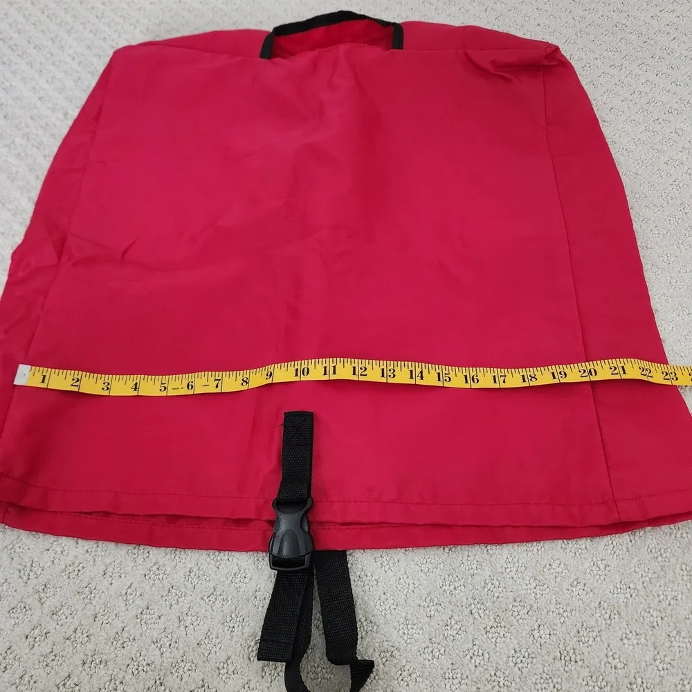 Red Folding Travel wagon Carrier case with Handle slot and Buckle Strap 20x21
